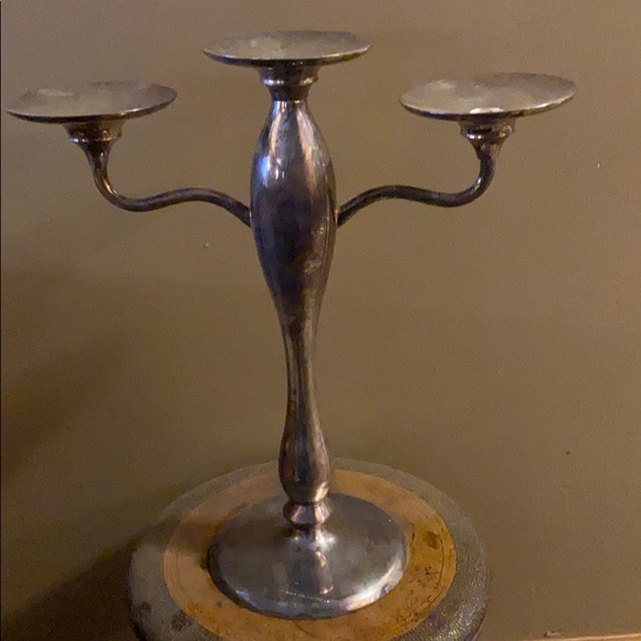 Pottery Barn Silver Candlestick holder